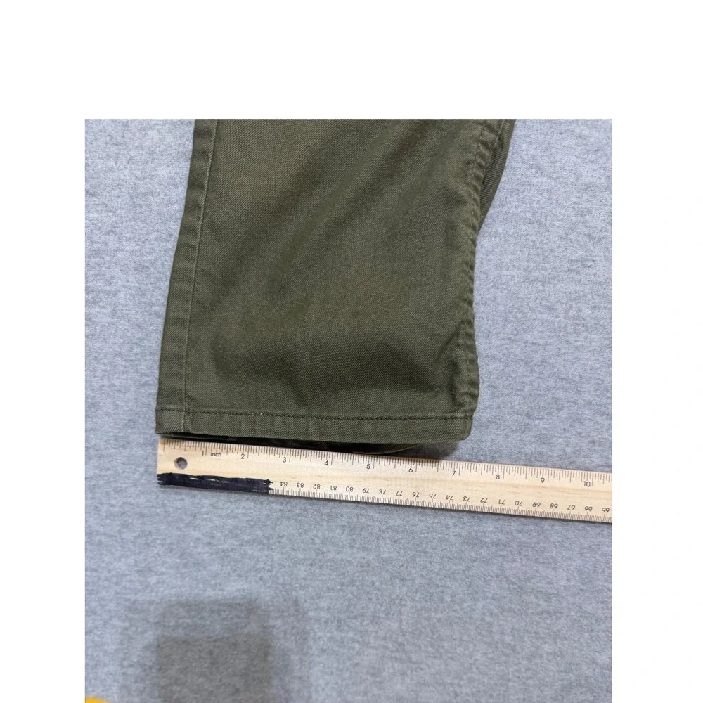 prAna Bridger Slim Fit Organic Cotton Blend Pants OliveGreen30W x 34L M4BD34315